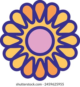 Flower collorfull icon symbol vector image