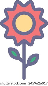 Icono de flor de color Imagen de Vector