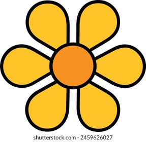 Flower collorfull icon symbol vector image