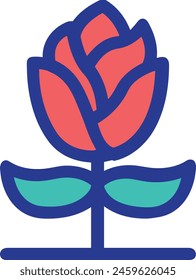 Flower collorfull icon symbol vector image
