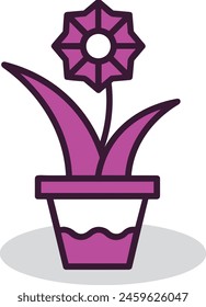Flower collorfull icon symbol vector image
