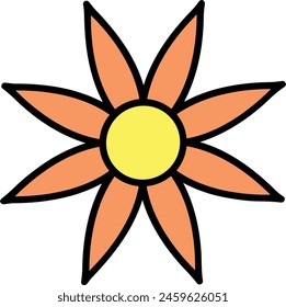 Icono de flor de color Imagen de Vector