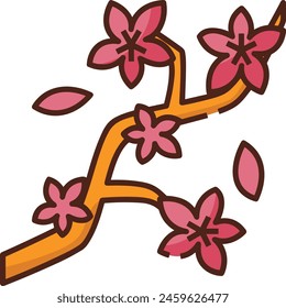 Icono de flor de color Imagen de Vector