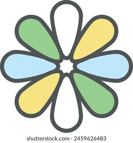 Icono de flor de color Imagen de Vector