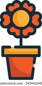 Icono de flor de color Imagen de Vector