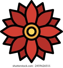 Flower collorfull icon symbol vector image
