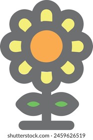 Flower collorfull icon symbol vector image