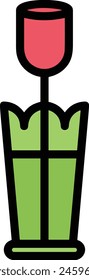 Flower collorfull icon symbol vector image