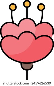 Flower collorfull icon symbol vector image