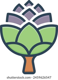 Flower collorfull icon symbol vector image