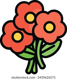 Flower collorfull icon symbol vector image