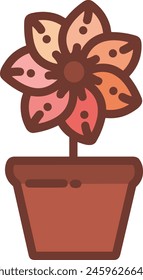 Icono de flor de color Imagen de Vector