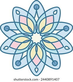 Flower collorfull vector image. Illustration of floral art design 