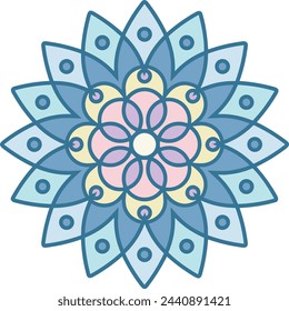 Imagen vectorial de color floral. Ilustración de diseño de arte floral 