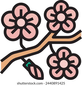 Flower collorfull vector image. Illustration of floral art design 