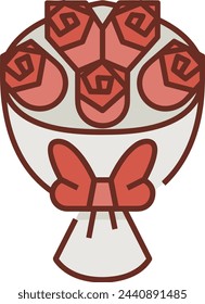 Imagen vectorial de color floral. Ilustración de diseño de arte floral 
