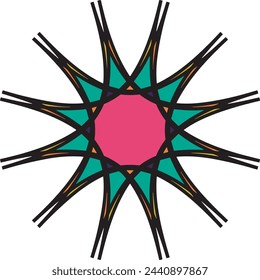 Imagen vectorial de color floral. Ilustración de diseño de arte floral 