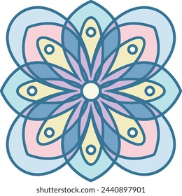 Flower collorfull vector image. Illustration of floral art design 