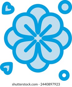 Imagen vectorial de color floral. Ilustración de diseño de arte floral 