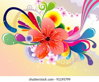 flower color abstract design