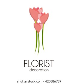 Flower of color origami abstract vector and logo design 
