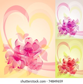 flower color set 10 EPS. Can be used for invitations to any of your ceremony. For example a wedding.