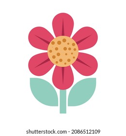 Flower Color Vector Icon which can easily modify

