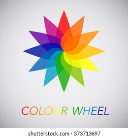 Flower Color Wheel Stock Vector (Royalty Free) 373713664