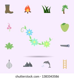 Flower colored icon. Universal set of nature for website design and development, app development