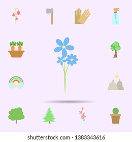 Flower colored icon. Universal set of nature for website design and development, app development