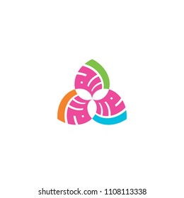 FLOWER COLORFUL KUFI CALLIGRAPHY OF ALLAH