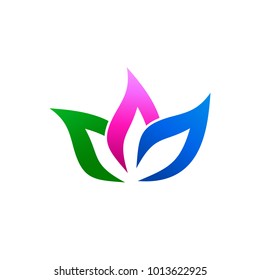 Flower Colorful Logo Vector