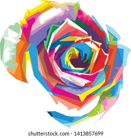Flower Colorful Painting Rose Fashion