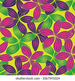 Flower colorful pattern seamless background gradient pink and violet vector illustration