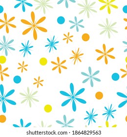 Flower colorful seamless pattern. abstract pattern