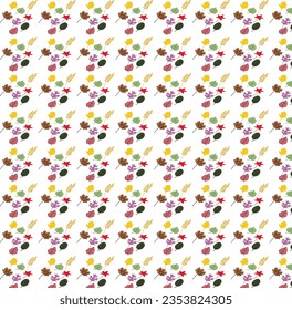 flower in colorful vector style pattern cloth