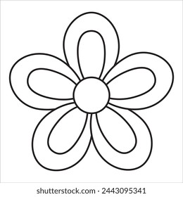 Flower Coloring Book Pages Design