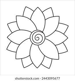 Flower Coloring Book Pages Design