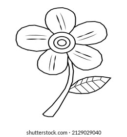 Flower coloring book. vector illustration. coloring pages. outline drawing.
