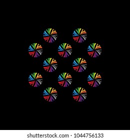 flower coloring logo