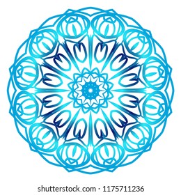 Flower coloring Mandala. decorative elements. Oriental pattern, vector illustration. Indian, moroccan, mystic, ottoman motifs