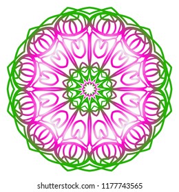 Flower coloring Mandala. decorative elements. Oriental pattern, vector illustration. Indian, moroccan, mystic, ottoman motifs