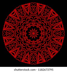 Flower coloring Mandala. decorative elements. Oriental pattern, vector illustration. Indian, moroccan, mystic, ottoman motifs