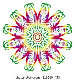 Flower coloring Mandala. decorative elements. Oriental pattern, vector illustration. Indian, moroccan, mystic, ottoman motifs