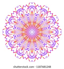 Flower coloring Mandala. decorative elements. Oriental pattern, vector illustration. Indian, moroccan, mystic, ottoman motifs
