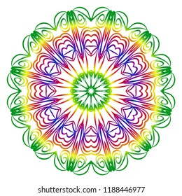 Flower coloring Mandala. decorative elements. Oriental pattern, vector illustration. Indian, moroccan, mystic, ottoman motifs