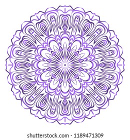 Flower coloring Mandala. decorative elements. Oriental pattern, vector illustration. Indian, moroccan, mystic, ottoman motifs