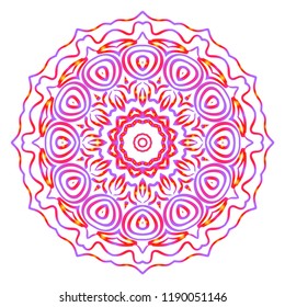 Flower coloring Mandala. decorative elements. Oriental pattern, vector illustration. Indian, moroccan, mystic, ottoman motifs