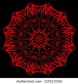 Flower coloring Mandala. decorative elements. Oriental pattern, vector illustration. Indian, moroccan, mystic, ottoman motifs