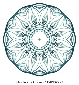 Flower coloring Mandala. decorative elements. Oriental pattern, vector illustration. Indian, moroccan, mystic, ottoman motifs